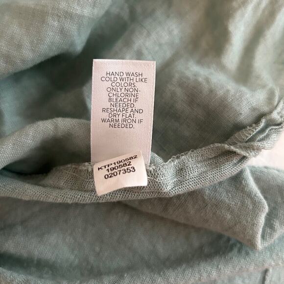 J. JILL Pure Love Linen Tunic Top Green knit sweater 3/4 sleeve LP LARGE PETITE - Picture 7 of 7